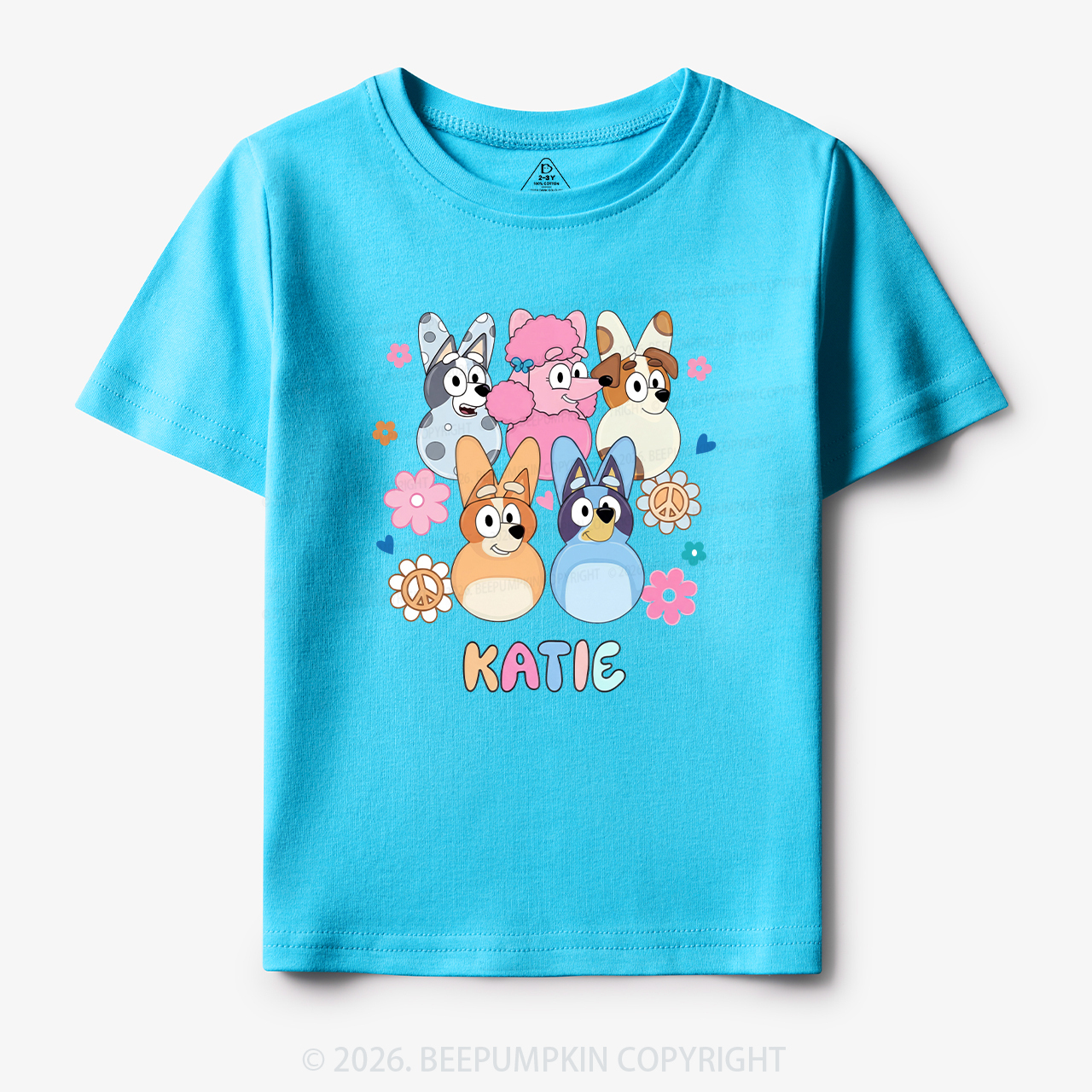 Personalized Cartoon Dog Easter Toddler&Kid's Tees