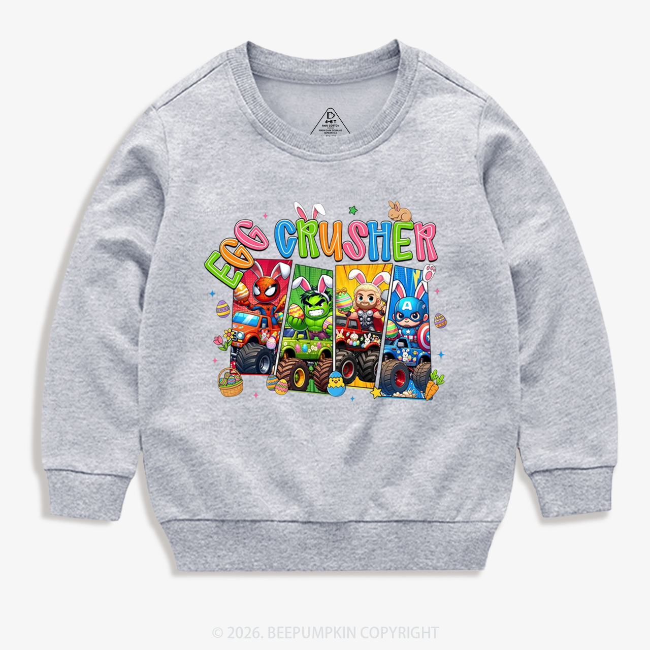 Easter Truck Egg Crusher Kid's Sweatshirt