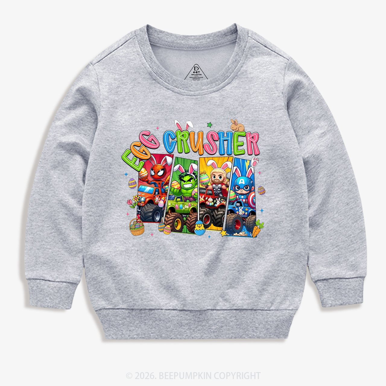 Easter Truck Egg Crusher Kid's Sweatshirt