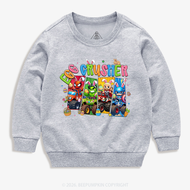 Easter Truck Egg Crusher Kid's Sweatshirt