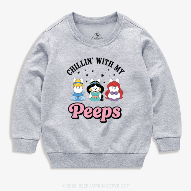 Chillin With My Peeps Bunny Kid's Sweatshirt