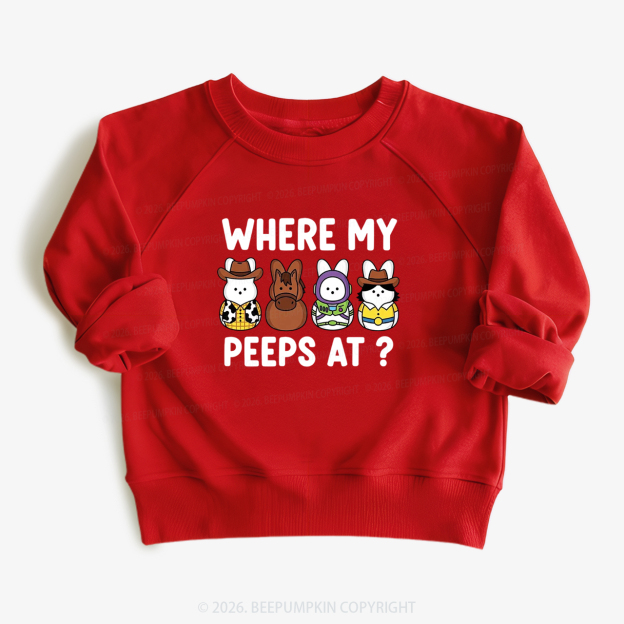 Where My Peeps At Easter Kid's Sweatshirt