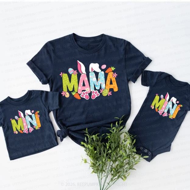 Mama Mini Bunny Happy Easter Mom&Me Matching T-Shirts