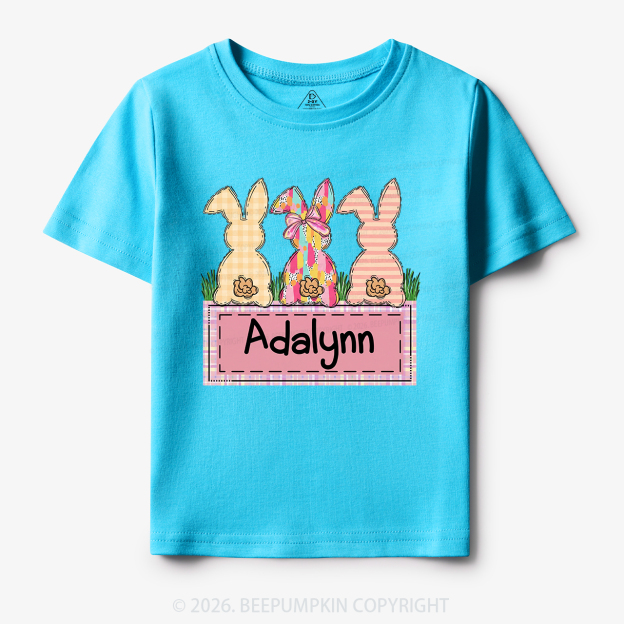 Personalized Name Retro Happy Easter Toddler&Kid's Tees
