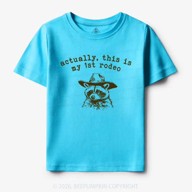 Raccoon My first Rodeo Birthday Toddler&Kid's Tees
