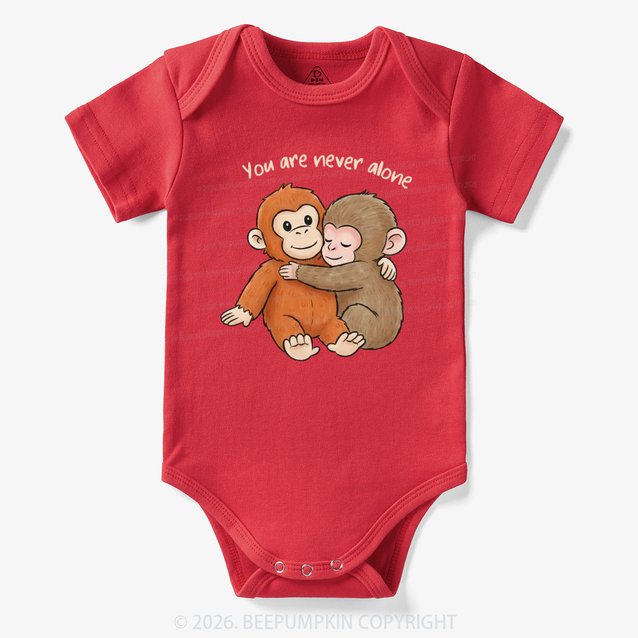 You Are Never Alone Punch Monkey Bodysuit
