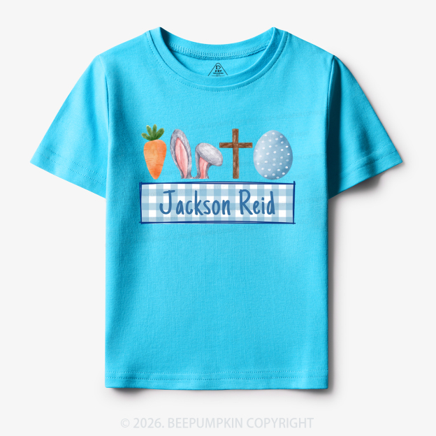 Personalized Watercolor Easter Bunny Name Toddler&Kid's Tees