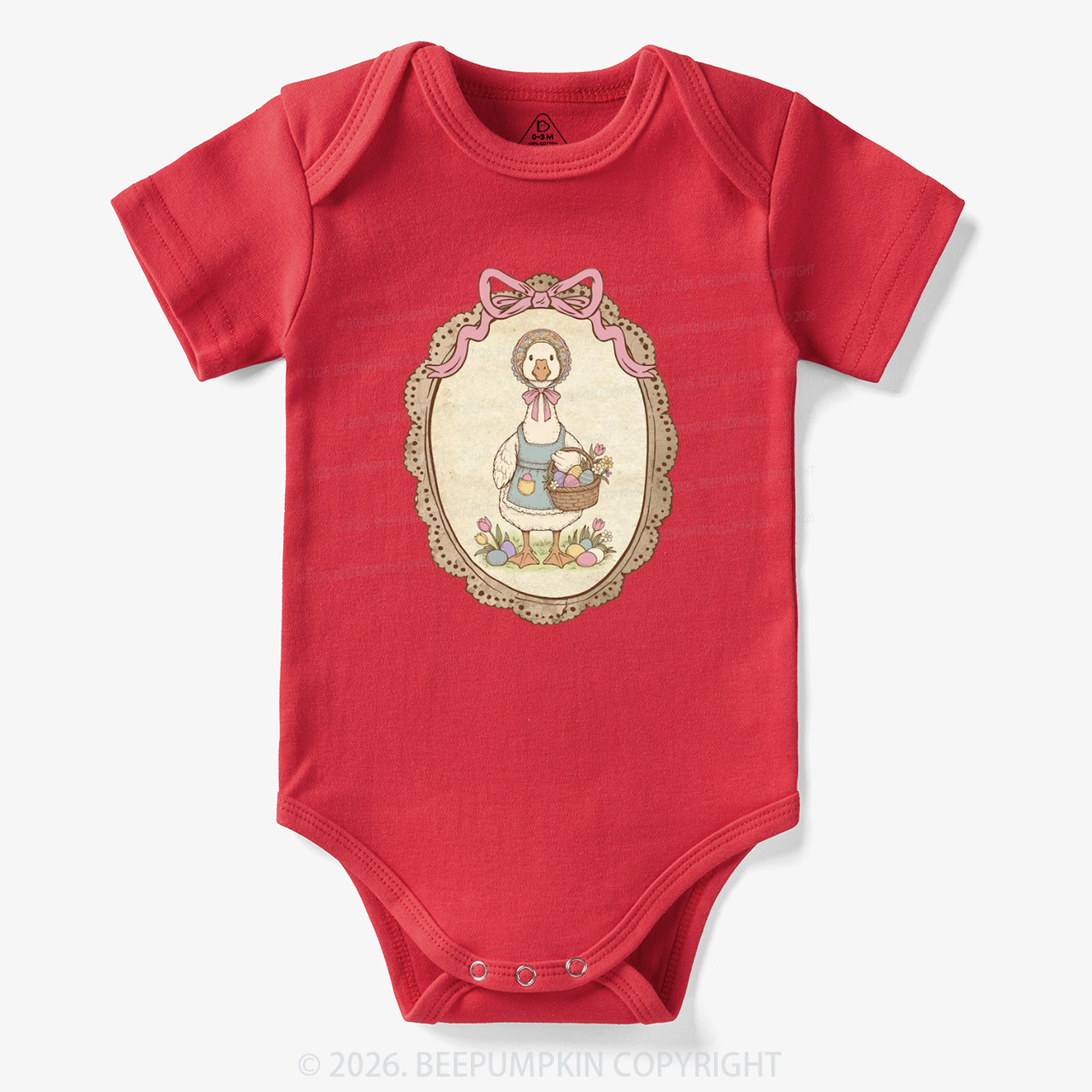 Floral Coquette Spring Easter Goose Bodysuit