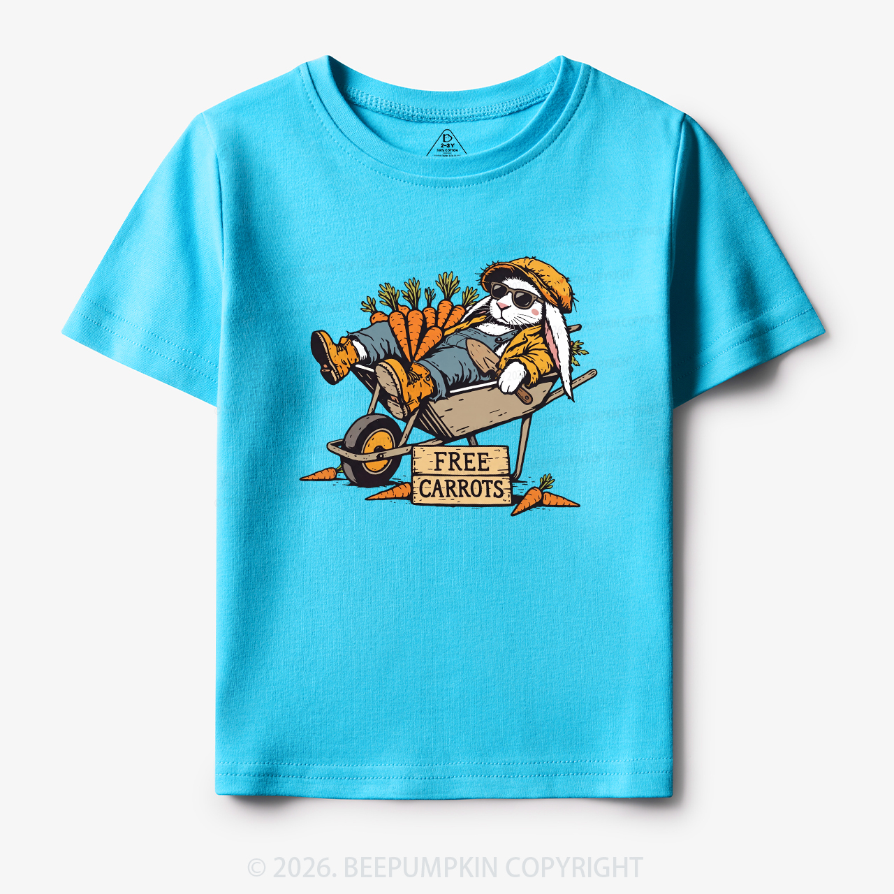 Cool Bunny Free Carrots Easter Toddler&Kid's Tees