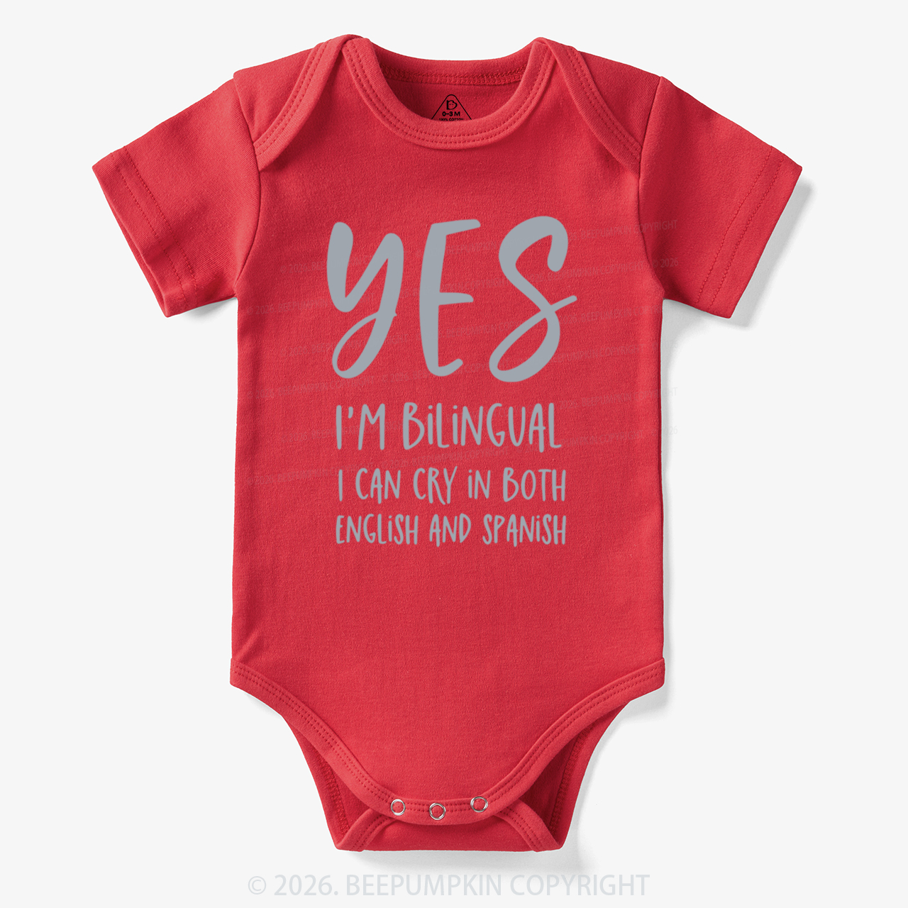 Personalized Color Funny Bilingual Bodysuit
