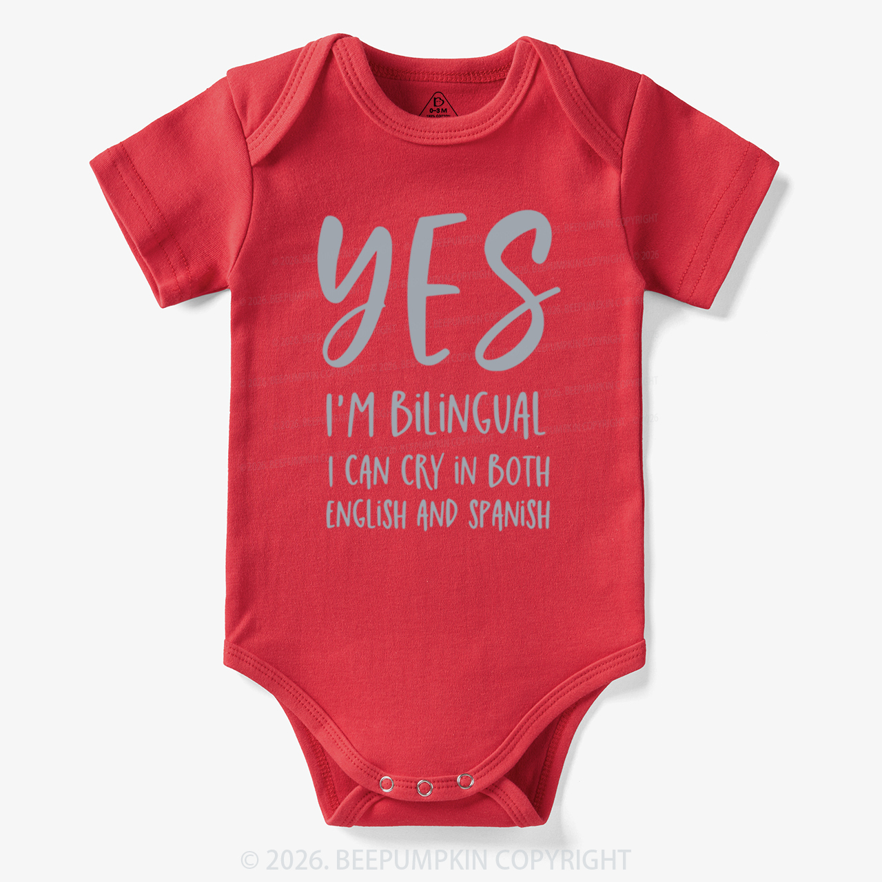 Personalized Color Funny Bilingual Bodysuit