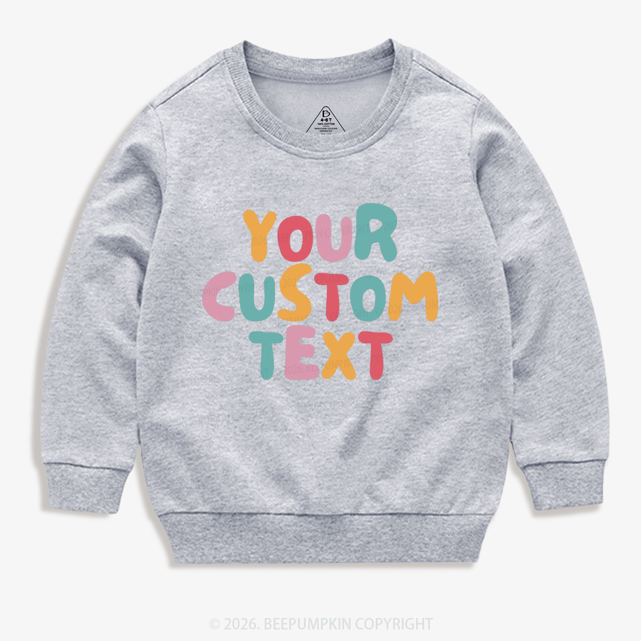 Personalized Retro Your Text Kid's Sweatshirt
