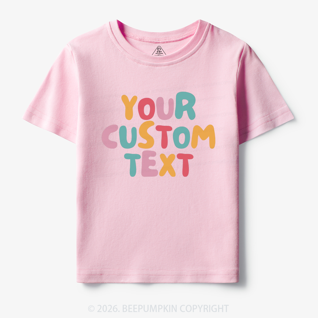 Personalized Retro Your Text Toddler&Kid's Tees Beepumpkin