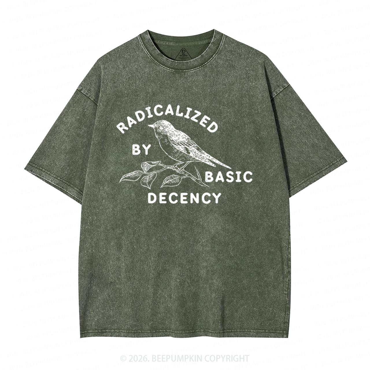 Radicalized By Basic Decency Activist Washed T-Shirts