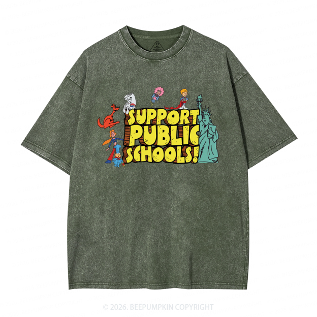 Support Public Schools Washed T-Shirts