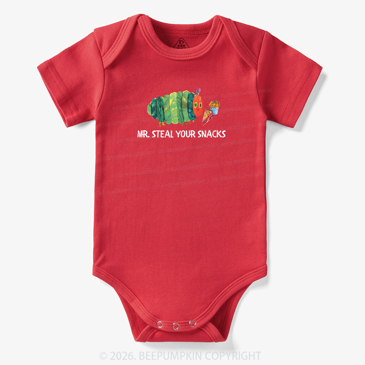 Hungry Little Caterpillar Mr Steal Your Snacks Bodysuit