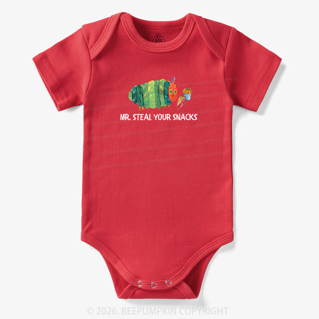 Hungry Little Caterpillar Mr Steal Your Snacks Bodysuit
