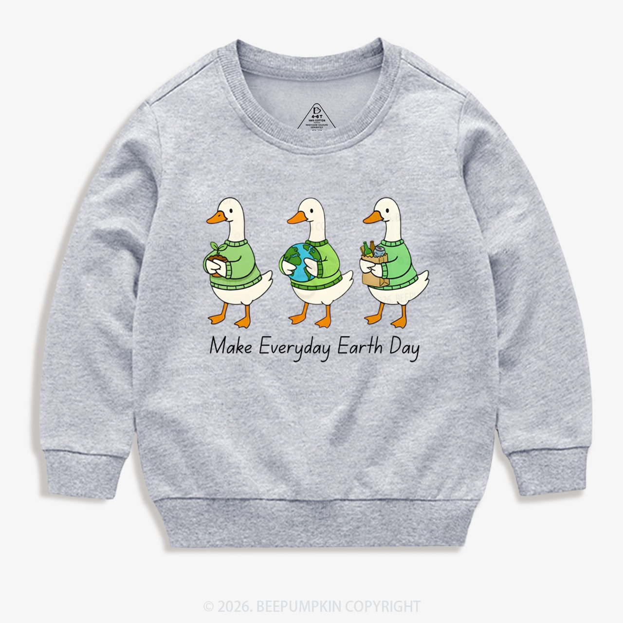 Make Everyday Earth Day Silly Goose Kid's Sweatshirt