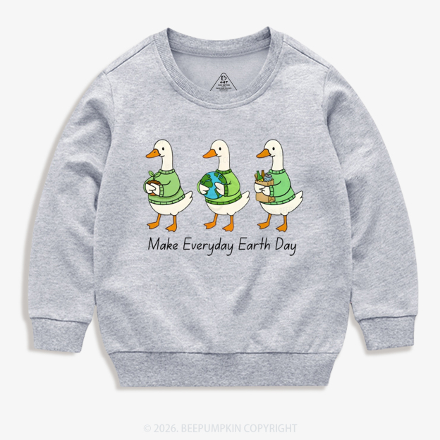Make Everyday Earth Day Silly Goose Kid's Sweatshirt