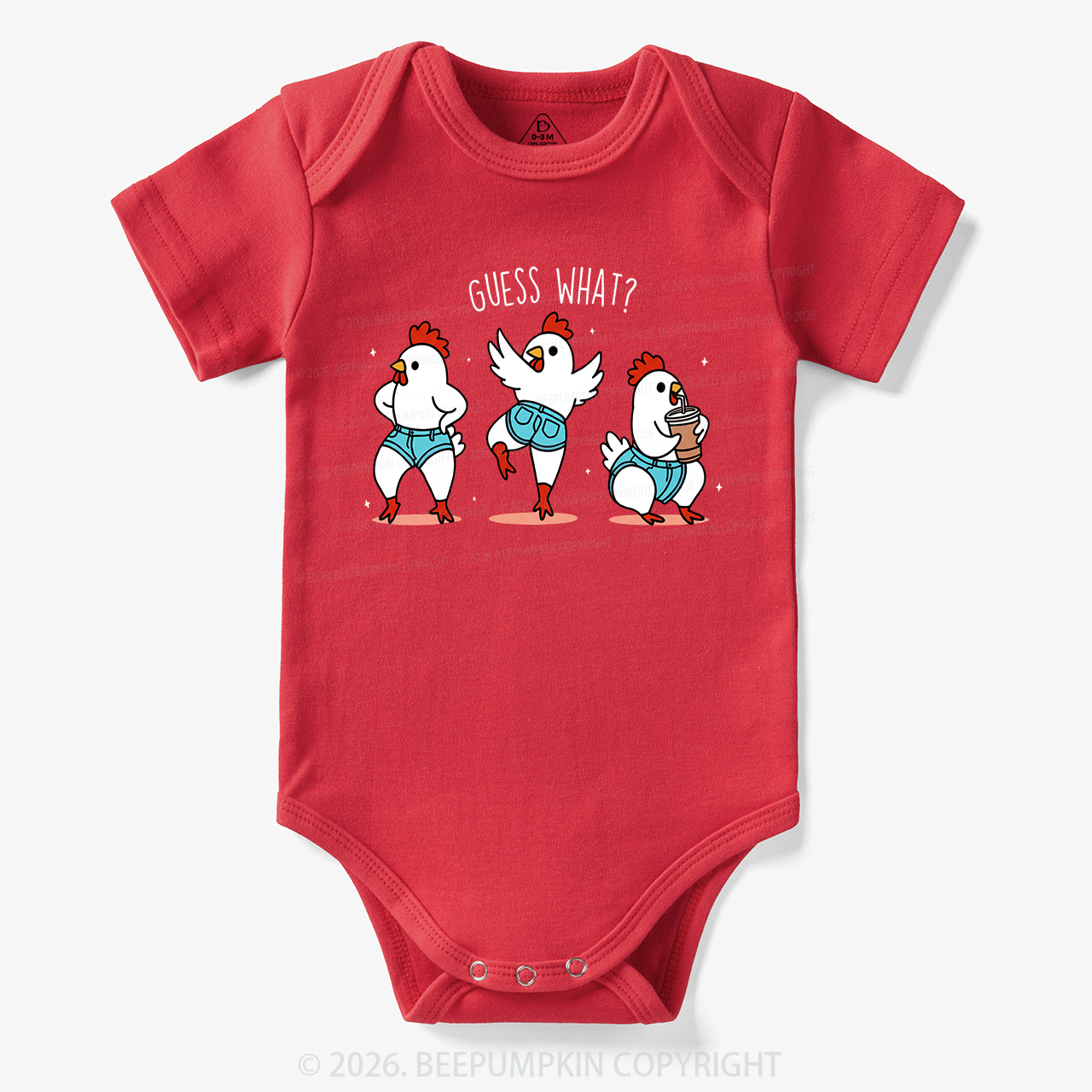 Guess What Chicken Butt Funny Western Bodysuit