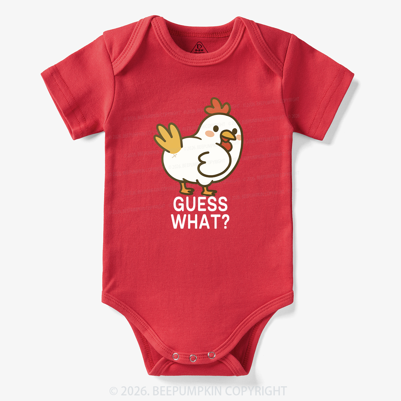 Guess What Chicken Funny Butt Joke Bodysuit
