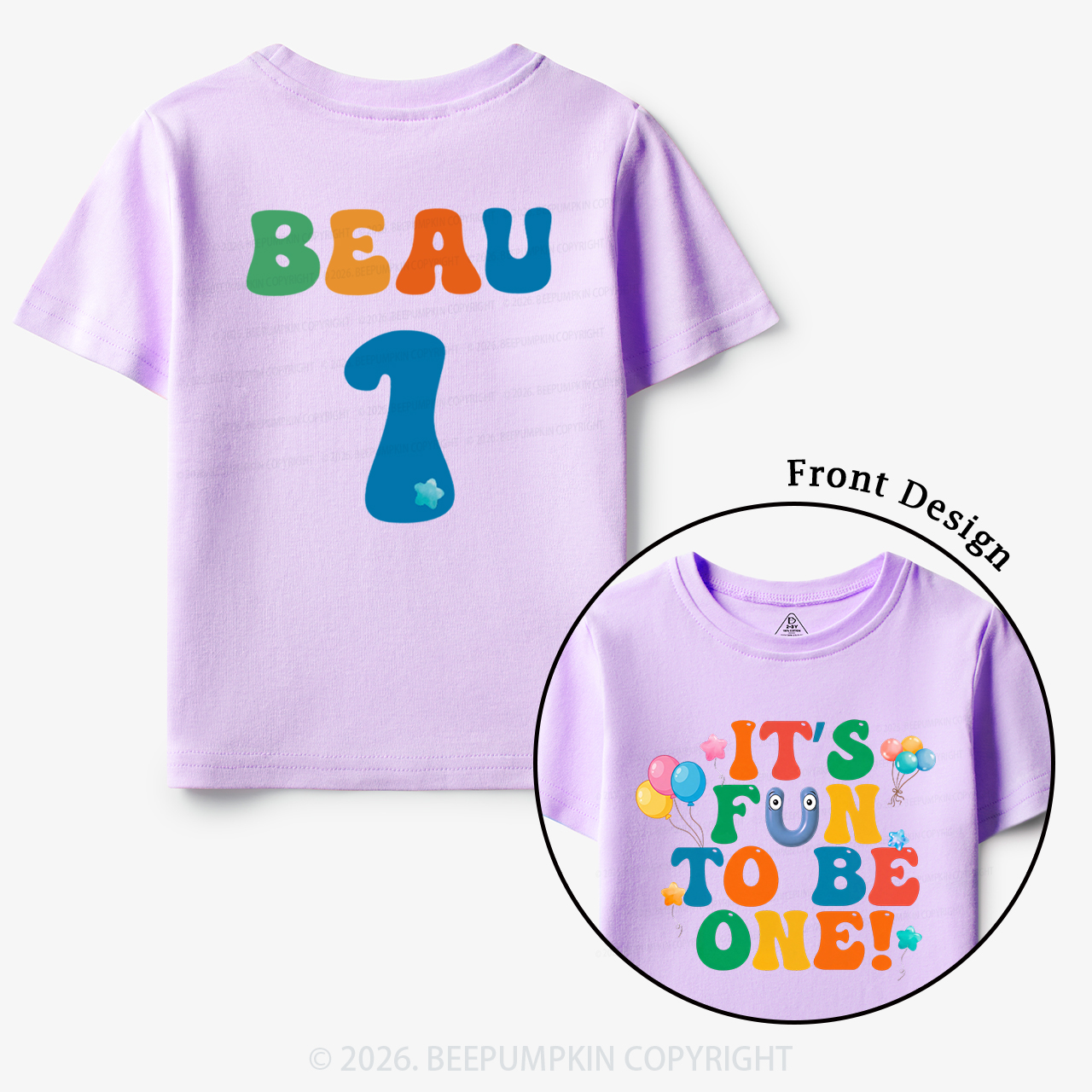 Personalized Fun To Be One Birthday Toddler&Kid's Tees
