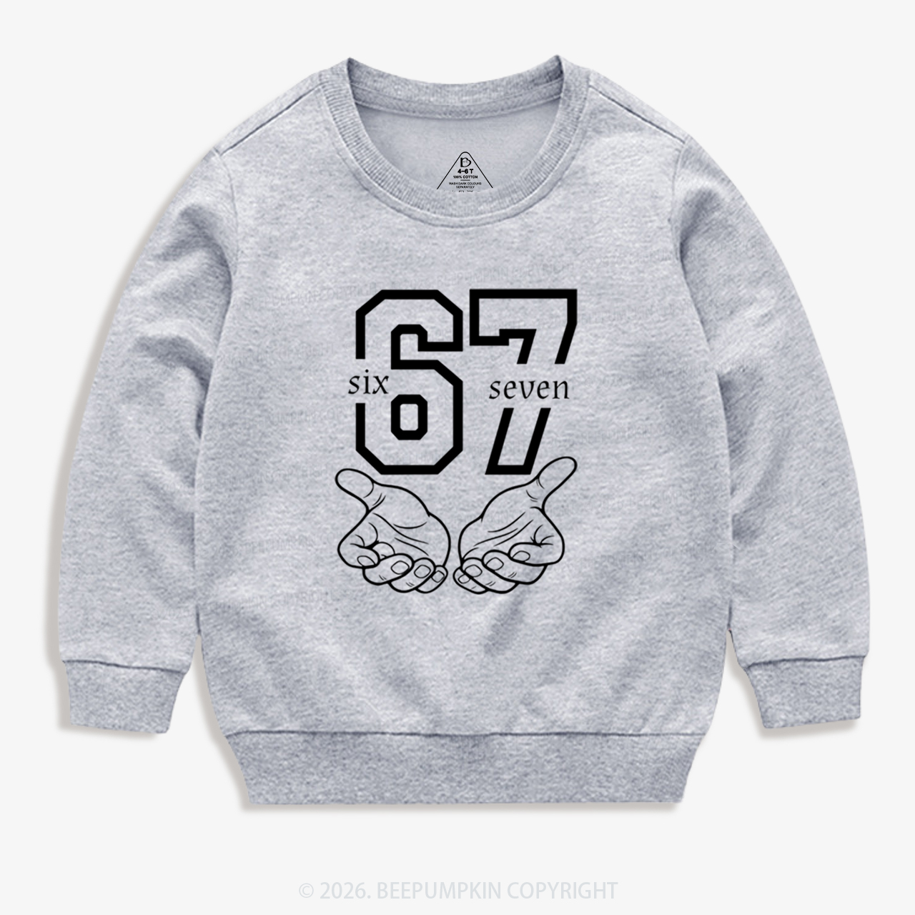 Six Seven Funny Meme Kid's Sweatshirt