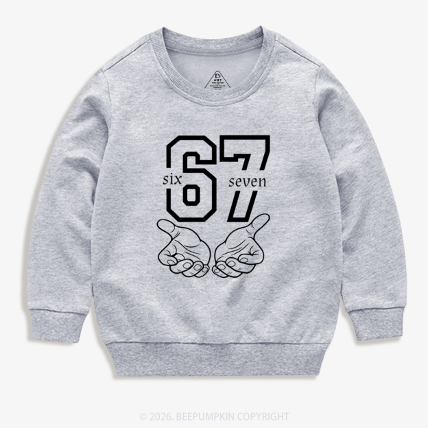Six Seven Funny Meme Kid's Sweatshirt