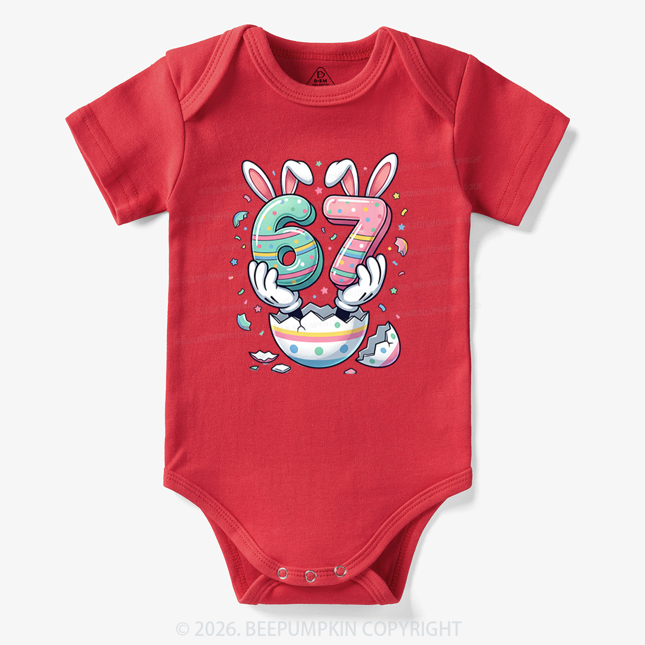 67 Easter Bunny Funny Bodysuit
