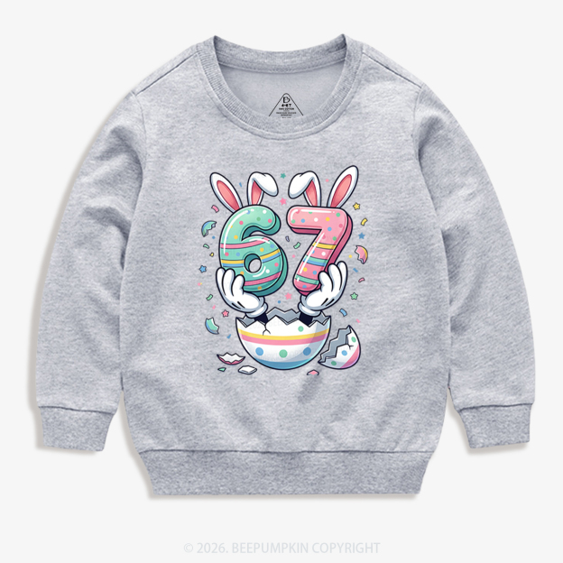 67 Easter Bunny Funny Kid's Sweatshirt
