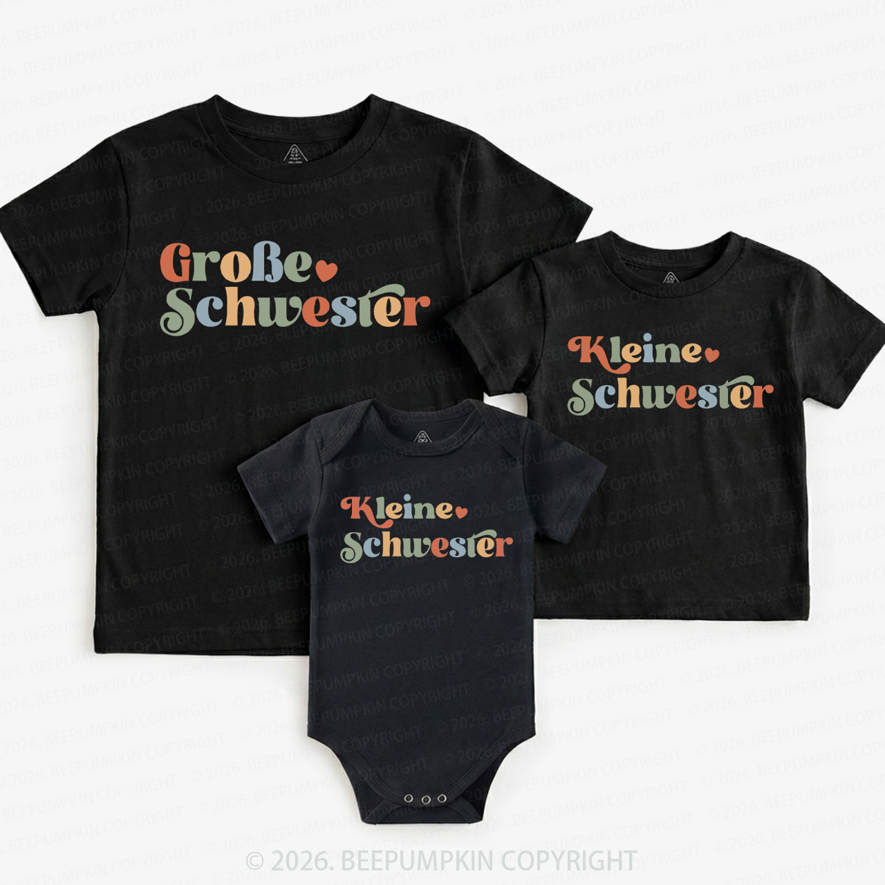 Große Schwester Pregnancy Announcement Matching Tees For Siblings