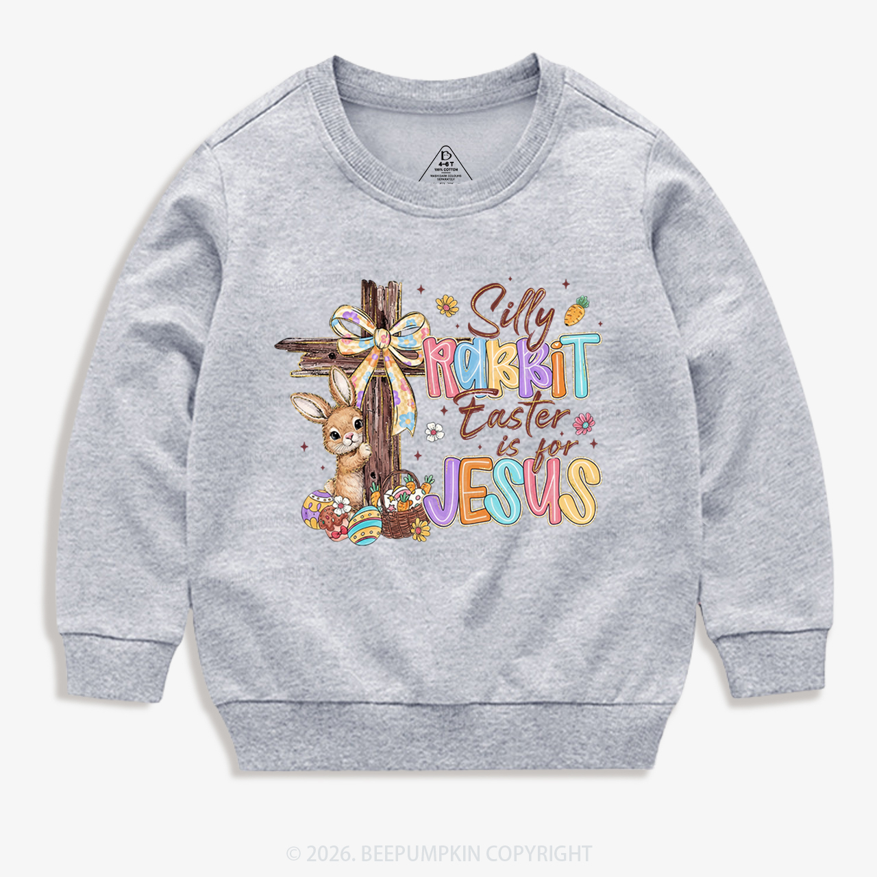 Silly Rabbit Easter Is For Jesus Kid's Sweatshirt