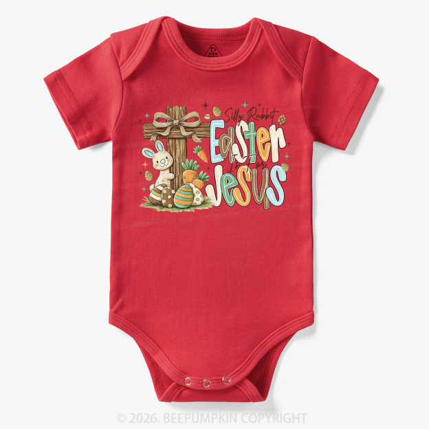 Easter If For Jesus Thrifted Farmhouse Bunny Bodysuit