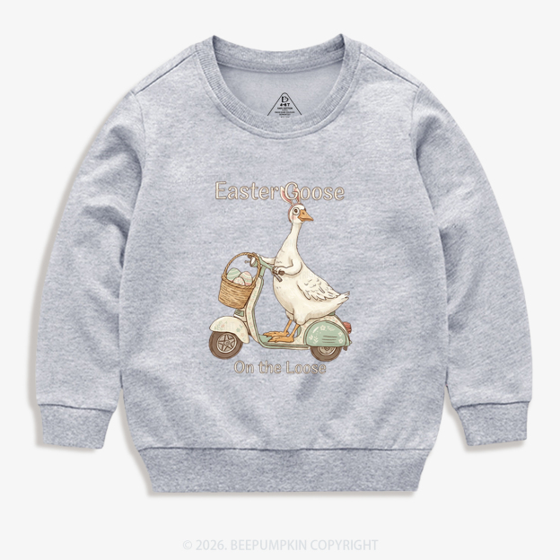 Easter Silly Goose Holiday Meme Kid's Sweatshirt