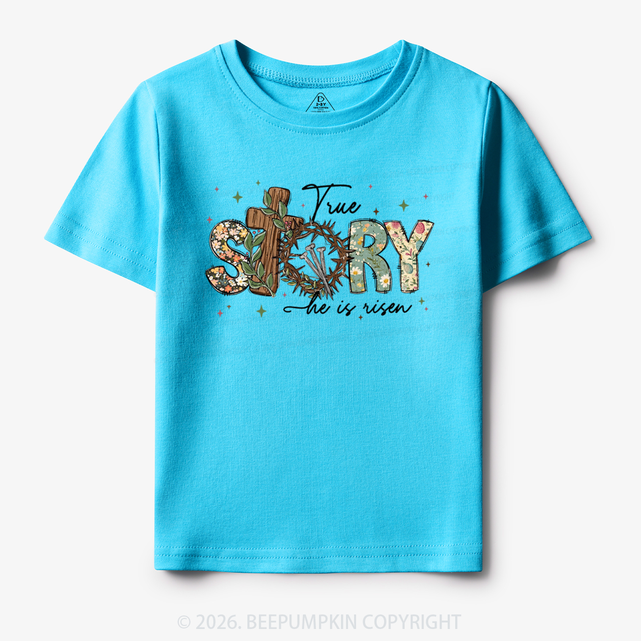 True Story He Is Risen Retro Easter Toddler&Kid's Tees