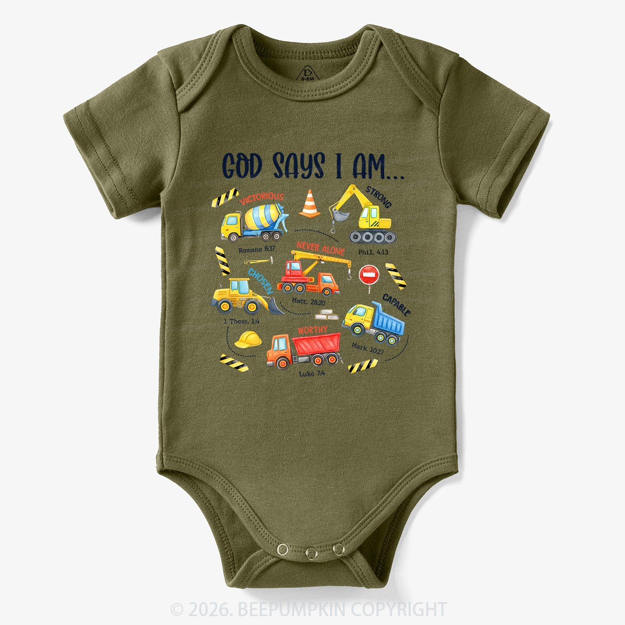 God Says I Am Construction Bodysuit