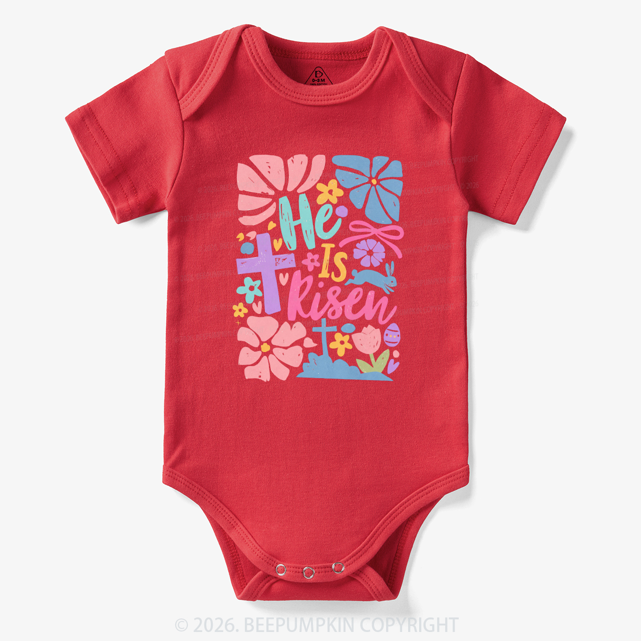 He is Risen Retro Christian Easter Bodysuit