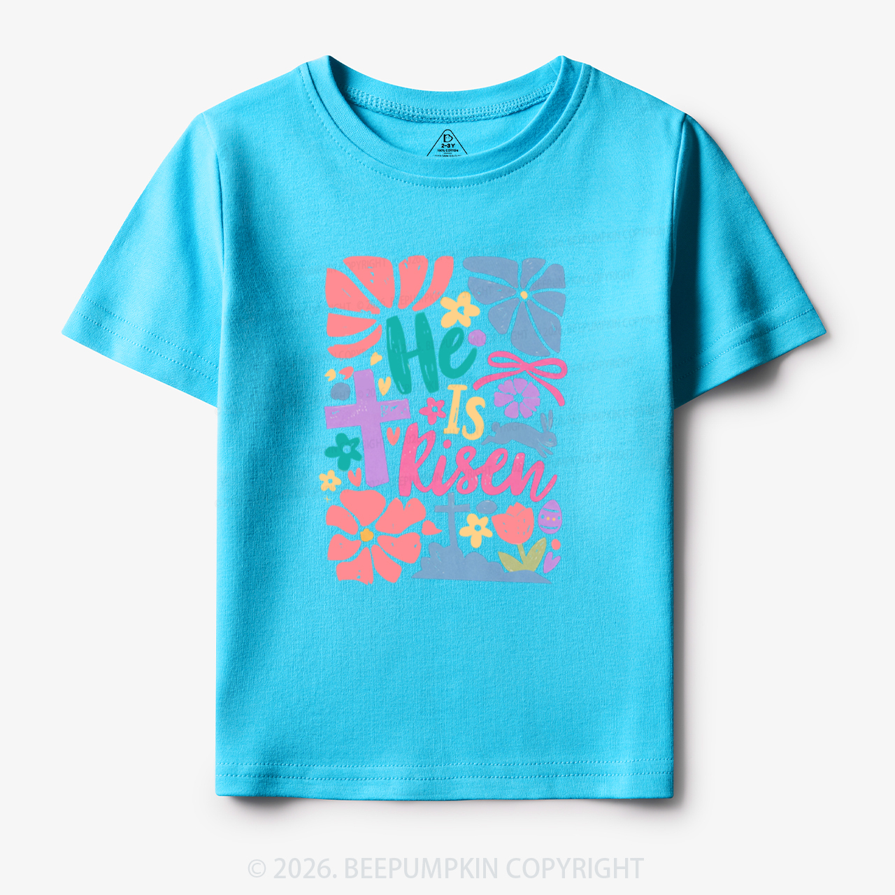 He is Risen Retro Christian Easter Toddler&Kid's Tees