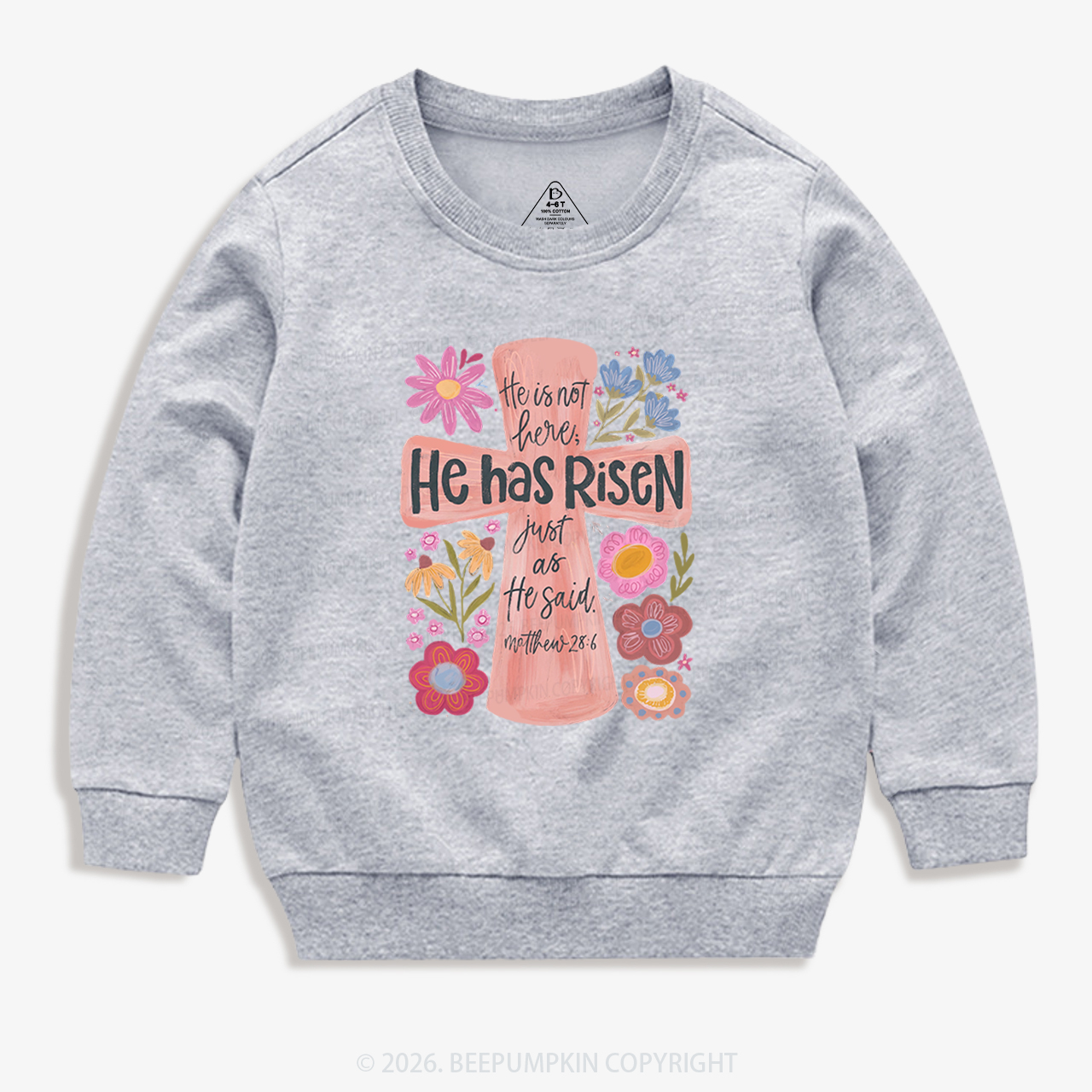 He Has Risen Christian Resurrection day Kid's Sweatshirt