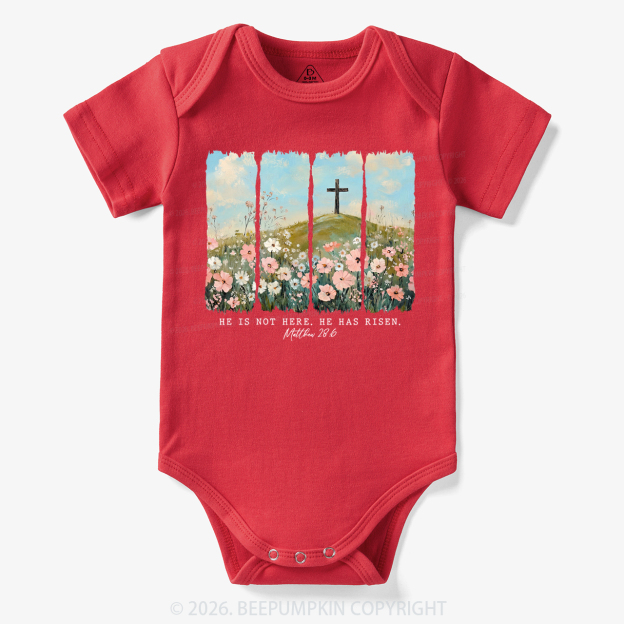 He is Risen Wildflower Spring Easter Bodysuit
