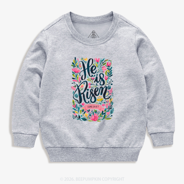 Christian Easter Floral Resurrection Kid's Sweatshirt