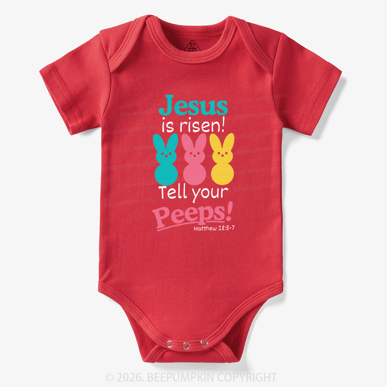 Jesus Is Risen Tell Your Peeps Funny Bodysuit