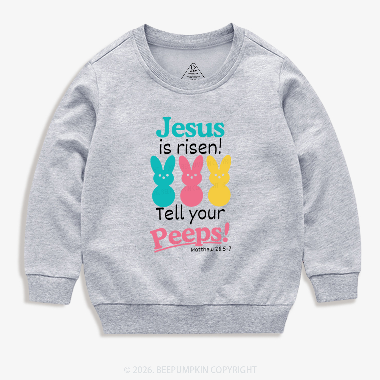 Jesus Is Risen Tell Your Peeps Funny Kid's Sweatshirt