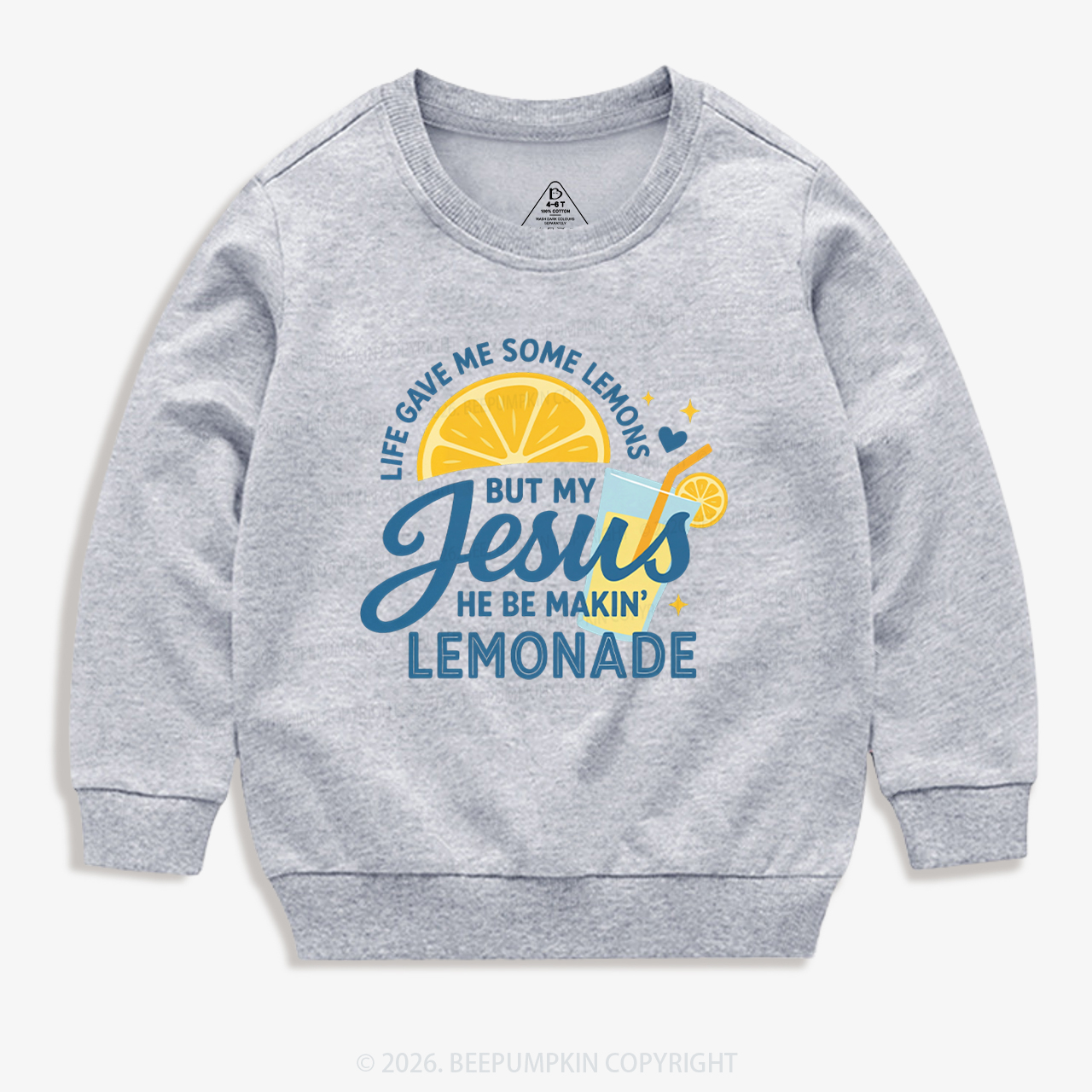 Life Gave Me Some Lemons Jesus Kid's Sweatshirt