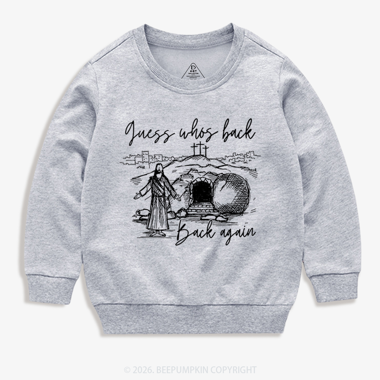 Guess Who's Back Again Funny Jesus Kid's Sweatshirt