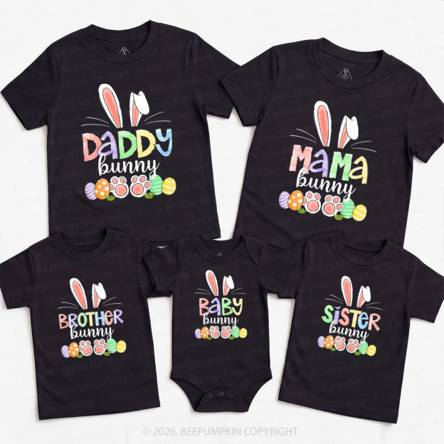 Personalized Easter Bunny Egg Family Matching T-Shirts