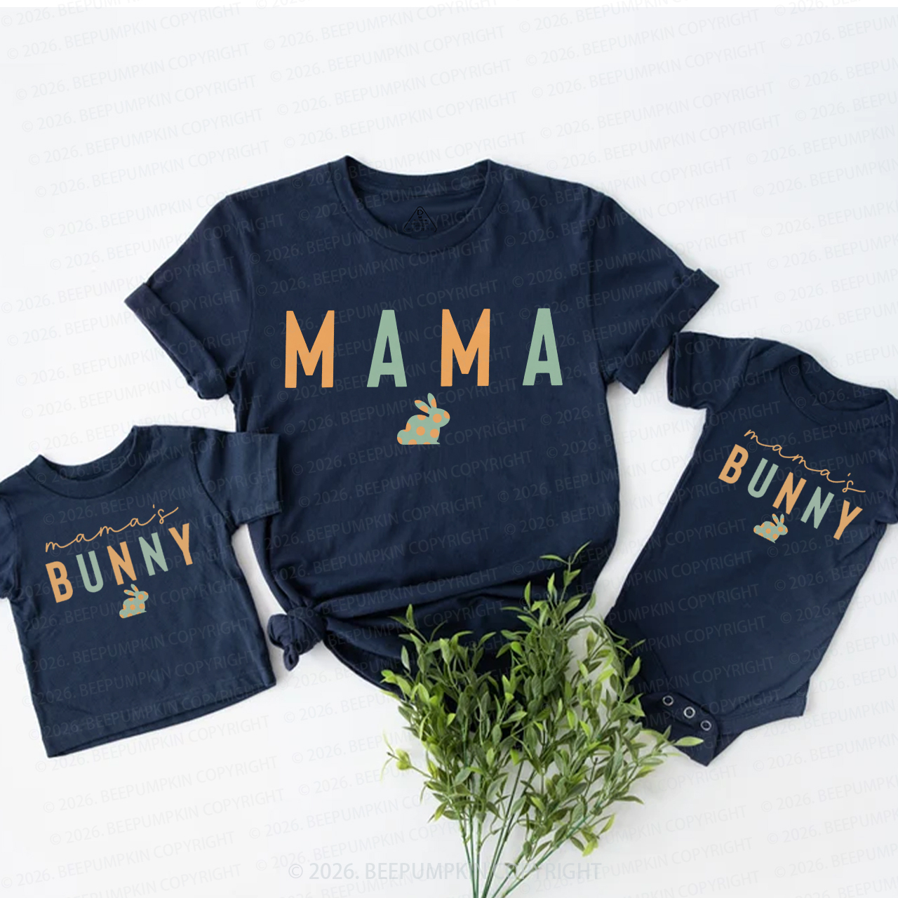 Mama Bunny Easter Mom&Me Matching T-Shirts