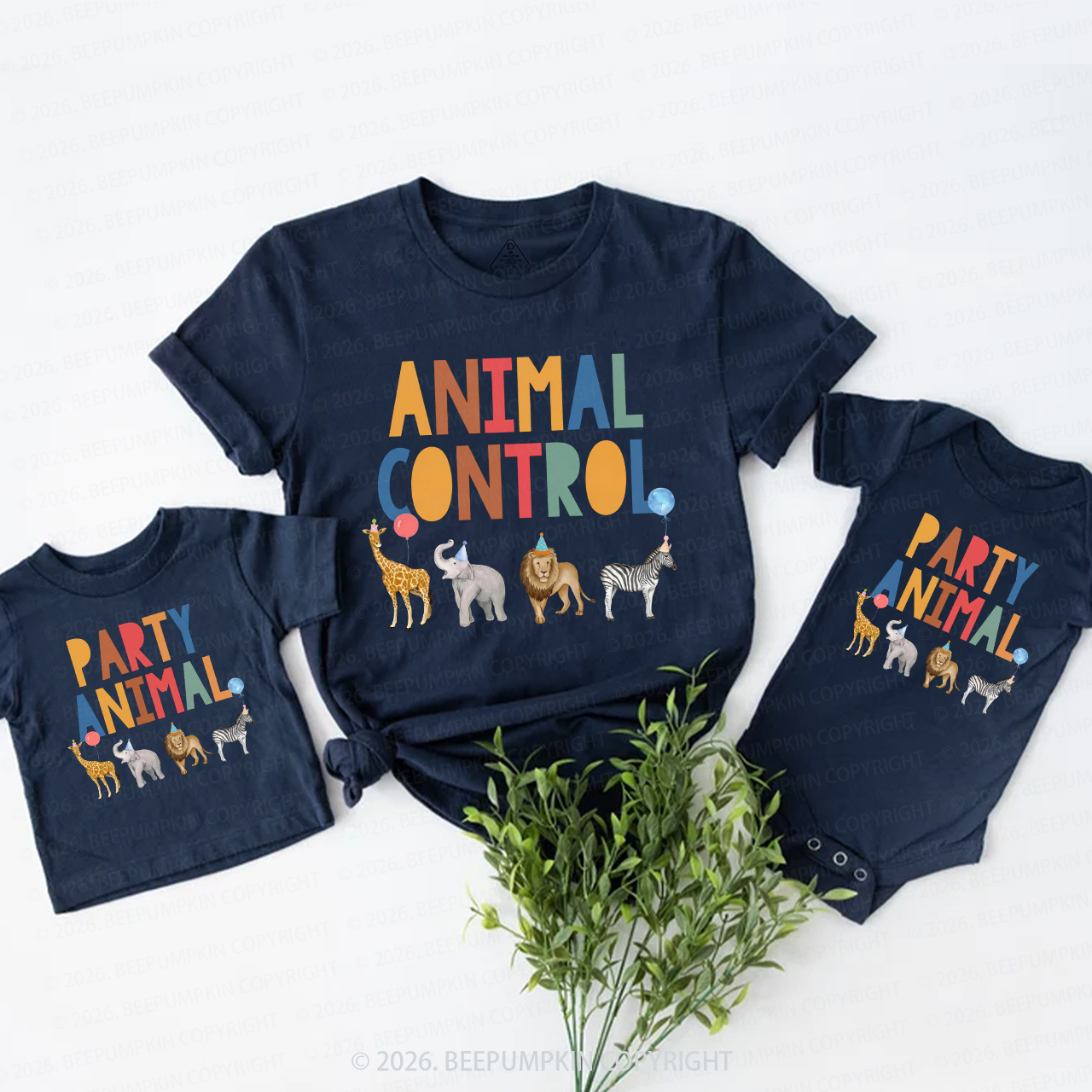 Personalized Party Animal Birthday Family Matching T-Shirts