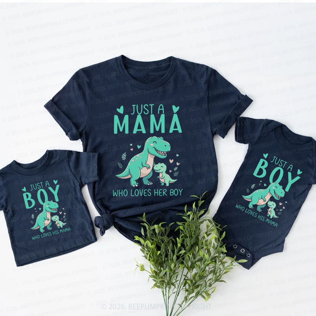 First Mothers Day Dinosaur Mom&Me Matching T-Shirts