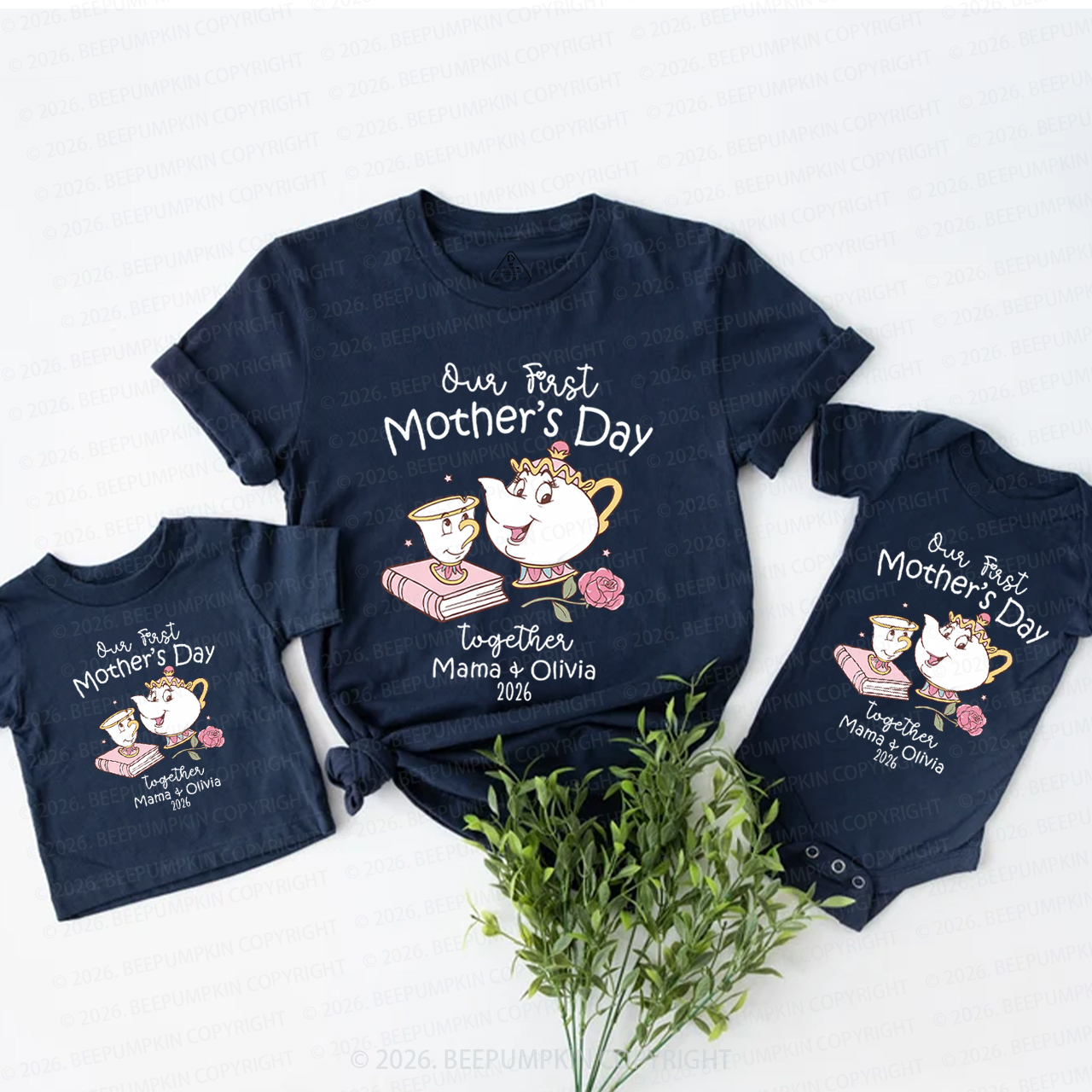 Personalized 1st Mother's Day Mom&Me Matching T-Shirts